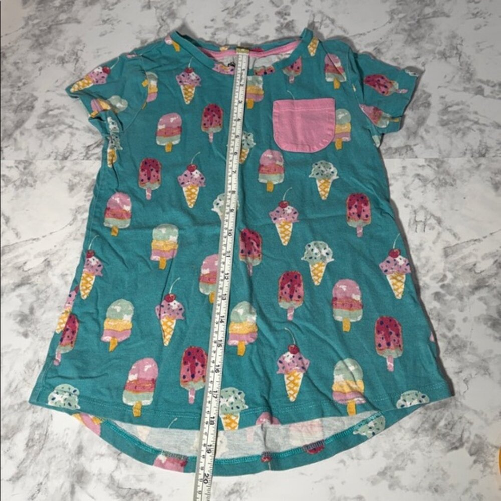 Spotted Zebra Ice Cream Print Kids Tee Shirt Size M/8